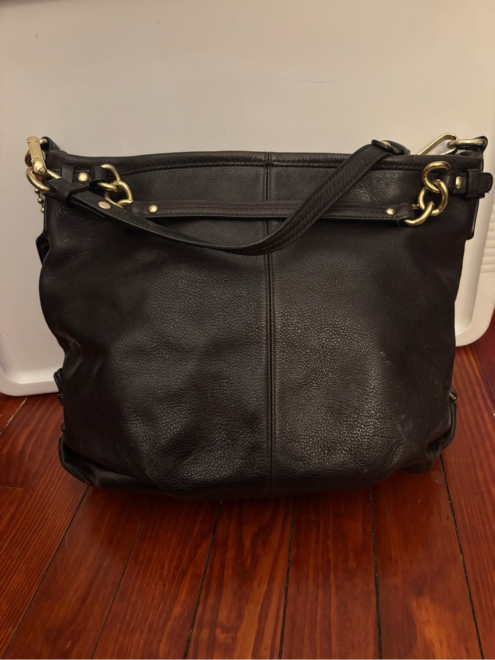 Coach Ashley Soho Hobo Soft Leather Shoulder Bag - Dark Brown - Picture 4 of 9